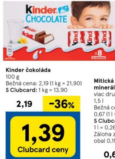 Kinder čokoláda