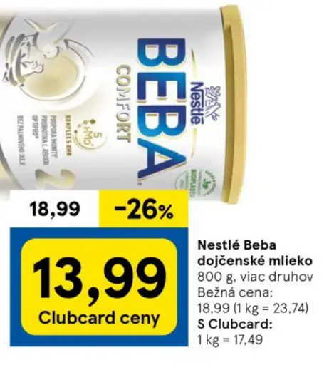 Nestlé Beba dojčenské mlieko