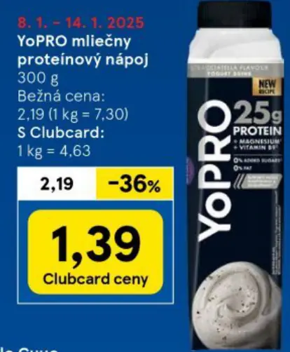 YoPRO mliečný proteínový nápoj