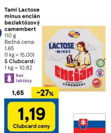 Tami Lactose minus encian bezlaktózový camembert