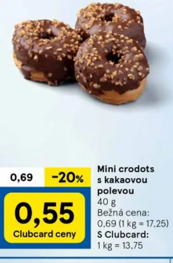 Mini Crodots s kakaovou polevou