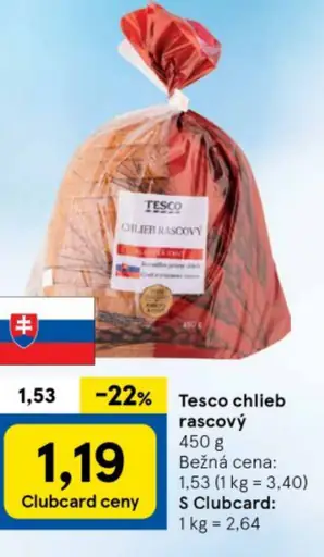 Tesco chlieb rascový