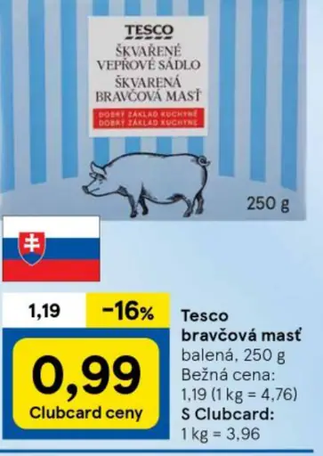 Tesco bravčová masť