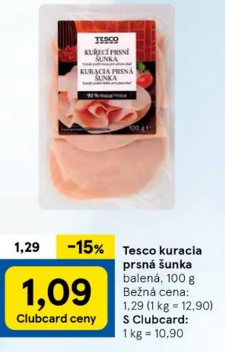 Tesco kuracia prsná šunka