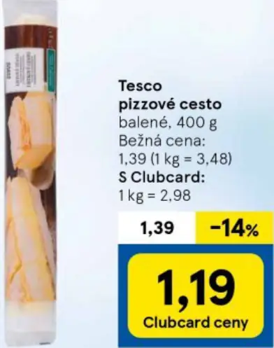 Tesco pizzové cesto