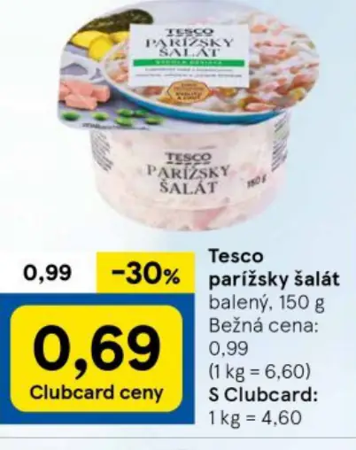 Tesco parížsky šalát