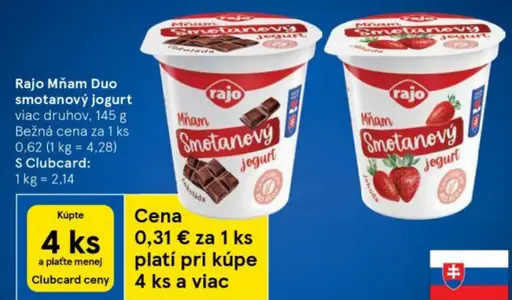 Rajo Mňam Duo smotanový jogurt