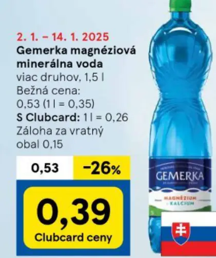 Gemerka magnéziová minerálna voda