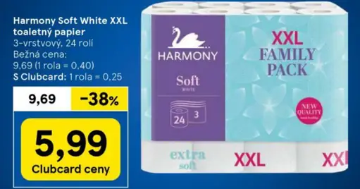 Harmony Soft White XXL toaletný papier