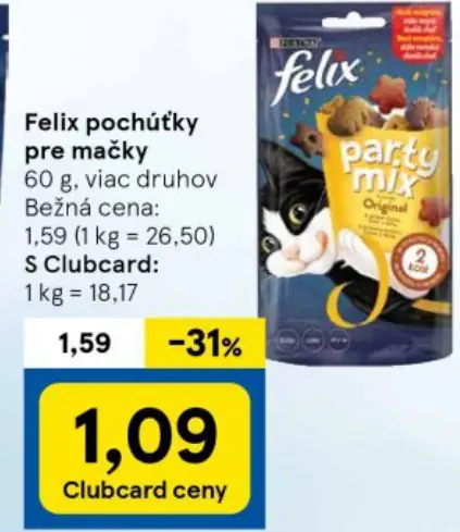 Felix pochúťky pre mačky