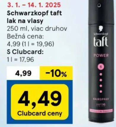 Schwarzkopf Taft lak na vlasy