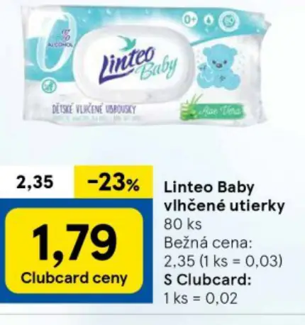 Linteo Baby vlhčené utierky