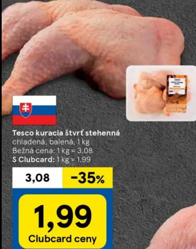 Tesco kuracia štvrť stehnaná