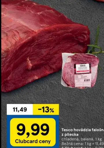 Tesco hovädzie falosné z pliecka