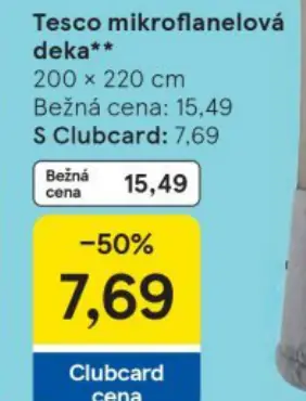 Tesco mikrofanelová deka