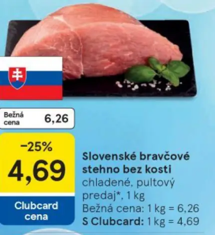 Slovenské bravčové stehnos bez kosti