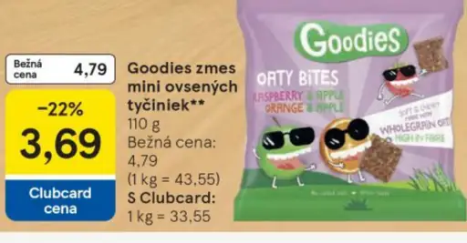 Goodies zmes mini ovsenných tyčiniek