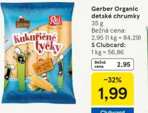 Gerber Organic detské chrumky