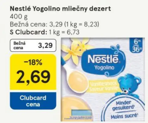 Yogolino mliečny dezert