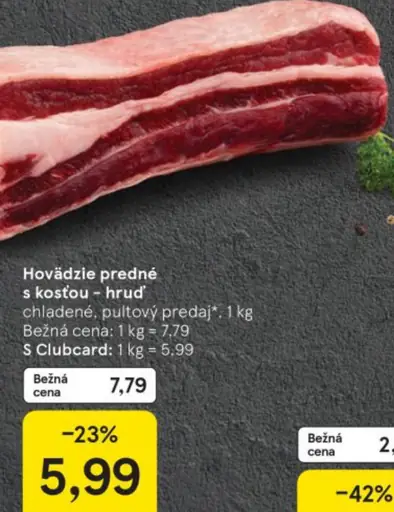 Hovädzie predné s kosťou - hrud