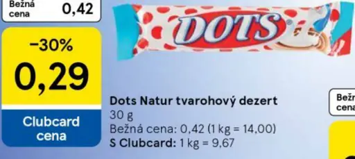 Dots Natur tvarohový dezert