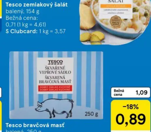 Tesco zemiakový šalát