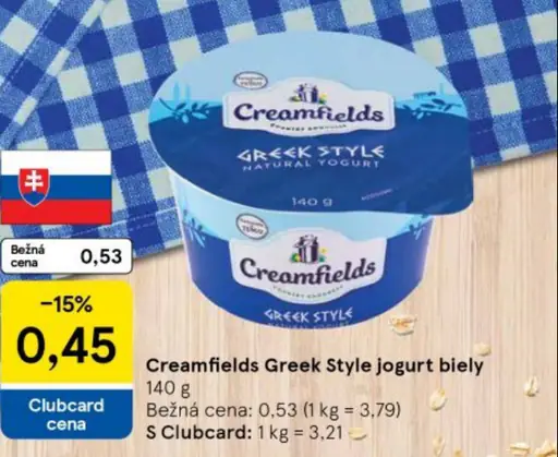 Creamfields Greek Style jogurt biely