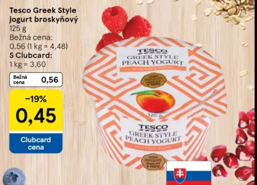 Tesco Greek Style jogurt broskyňový