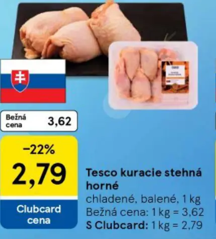 Tesco kuracie stehná horné