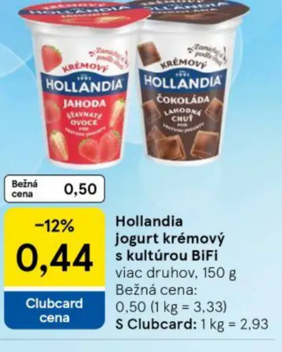 Hollandia jogurt krémový Jahoda