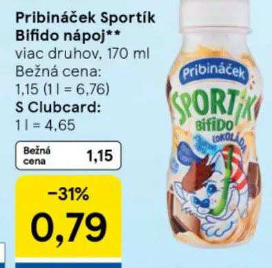 Pribináček Sportík Bifido nápoj**