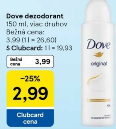 Dove dezodorant