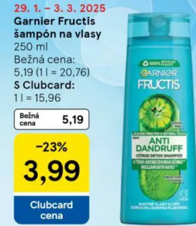 Garnier Fructis šampón na vlasy