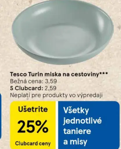 Tesco Turin miska na cestoviny