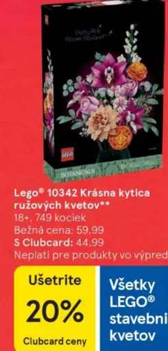 Lego® 10342 Krásna kytica ružových kvetov