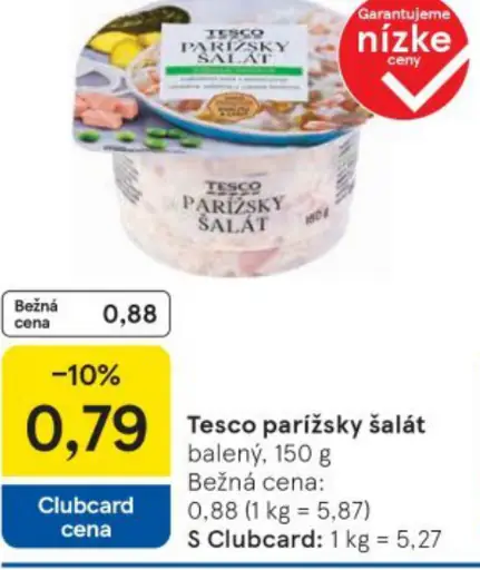 Tesco parížsky šalát