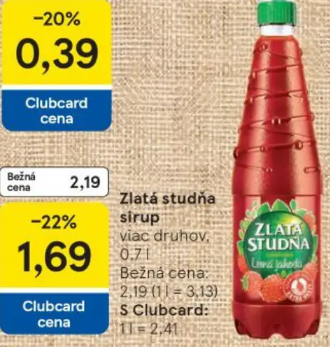 Zlatá Studňa sirup