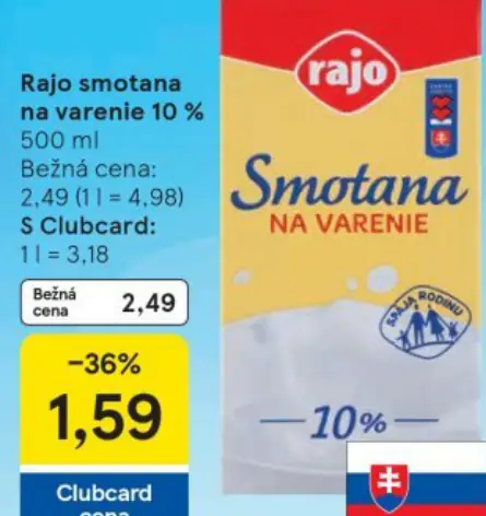 smotana na varenie 10 %