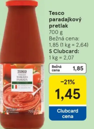 Tesco paradajkový pretlak