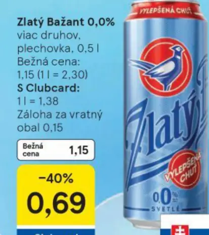 Zlatý Bažant 0.0%