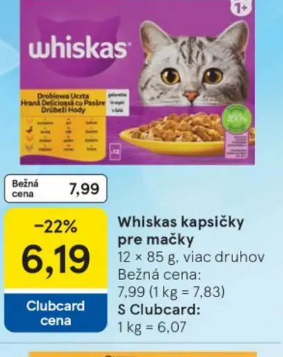 Whiskas kapsičky pre mačky