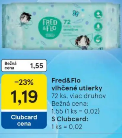 Fred & Flo vlhčené utierky