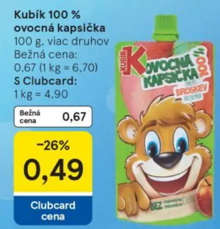 KUBÍK 100% OVOCNÁ KAPSIČKA