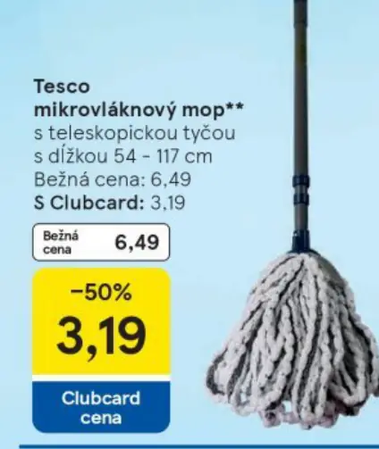 Tesco mikrovlnkový mop