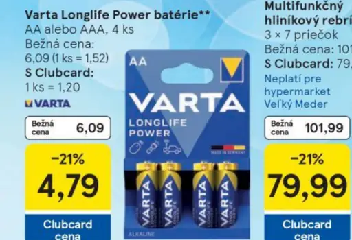 Varta Longlife Power batérie