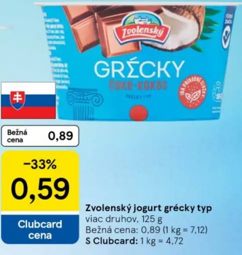 Tami Zvolenský jogurt grécky typ