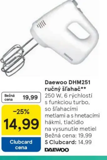 Daewoo DHM251 ručný šľahač