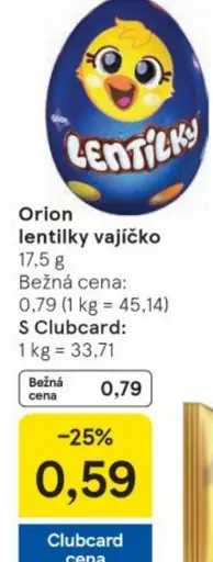 Orion lentilky vajíčko