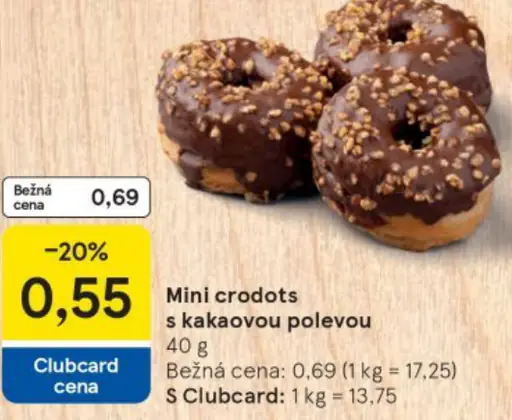 Mini crodots s kakaovou polevou