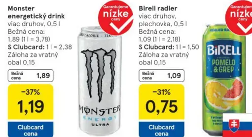 Monster energetický drink plechovka